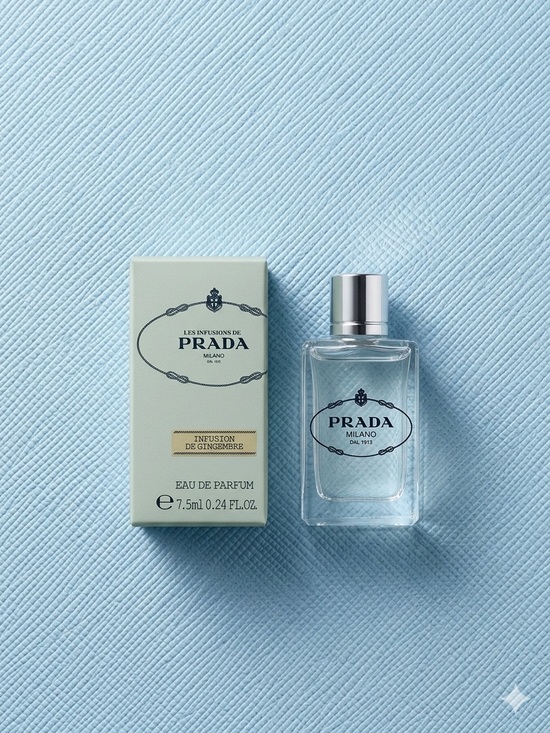 Prada Other - Prada Les Infusions Eau de Parfum Mini in Mint and Silver